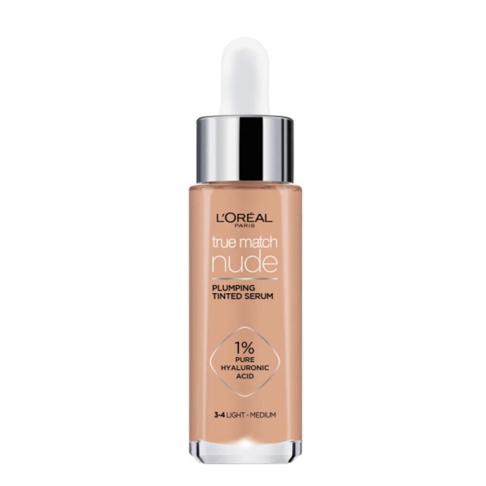 1+1 gratis: L'Oréal True Match Nude Getint Serum 3-4 Light Medium 30 ml