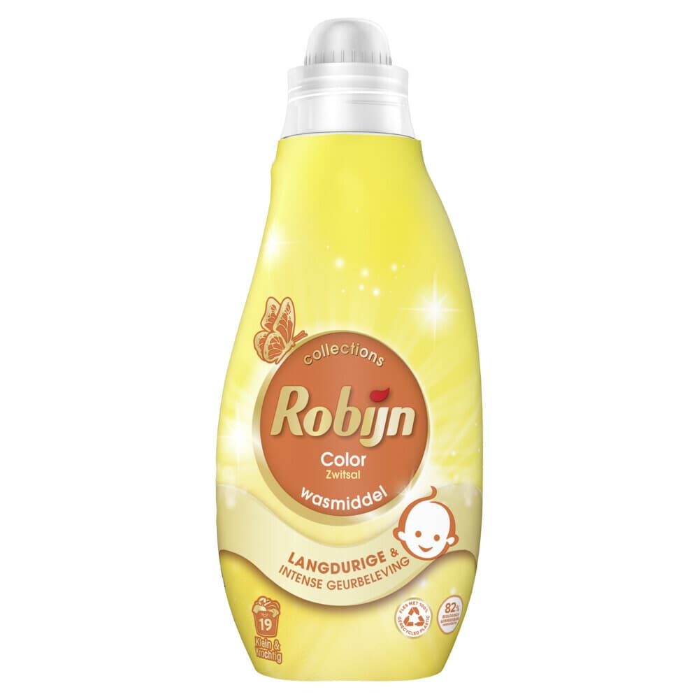 2+1 gratis: Robijn Klein&Krachtig Wasmiddel Zwitsalgeur 19 Wasbeurten 665 ml