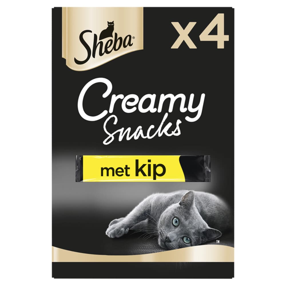 11x Sheba Creamy Snacks Kattensnoepjes Kip 4 stuks