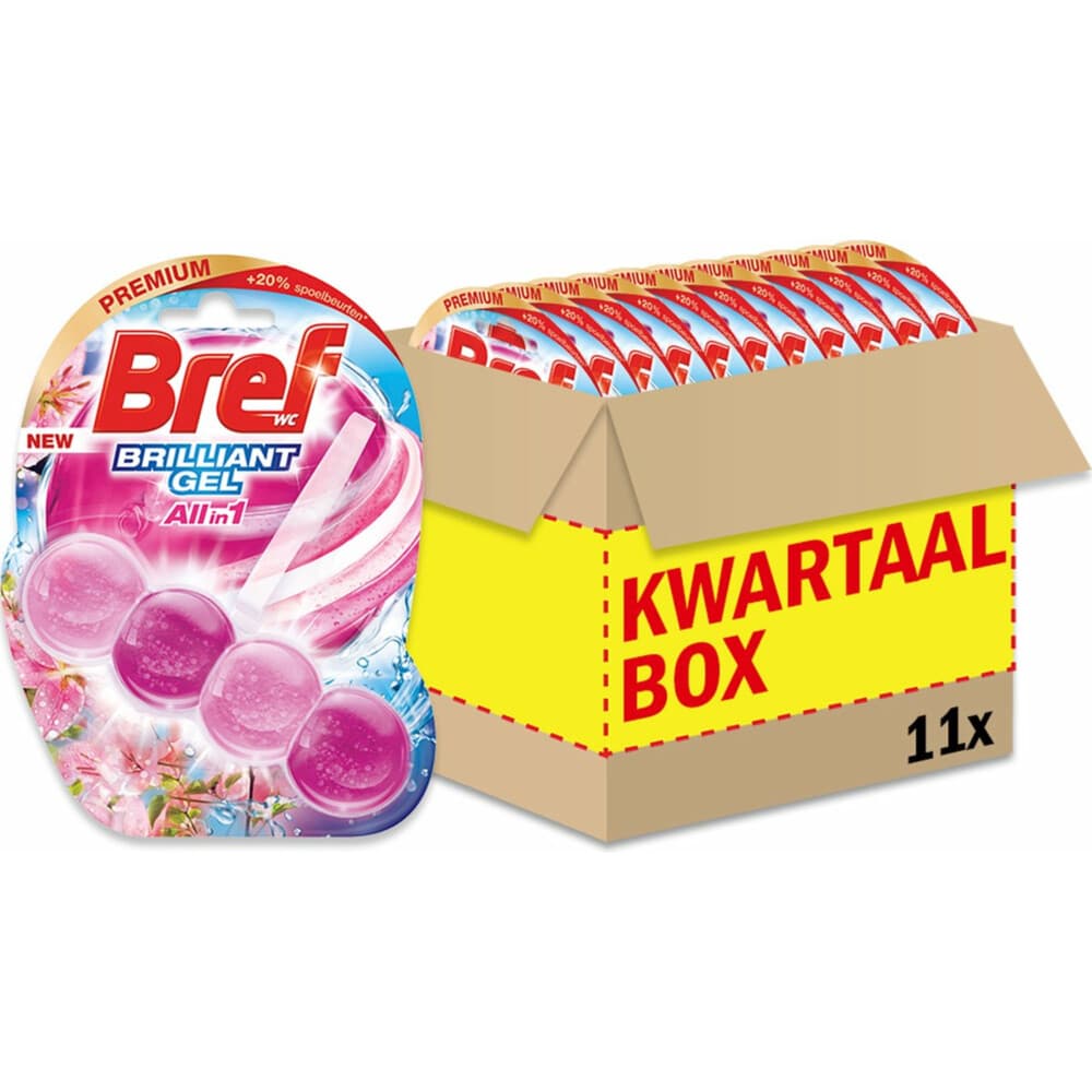 11x Bref Toiletblok Brilliant Gel Spring Rain