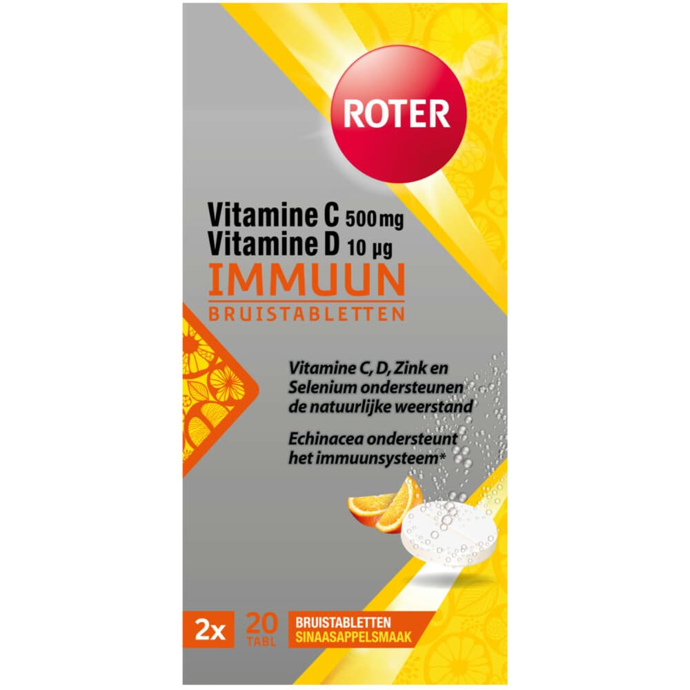 Gratis Verzending: 2x Roter Immuun Vitamine C&D 30 tabletten