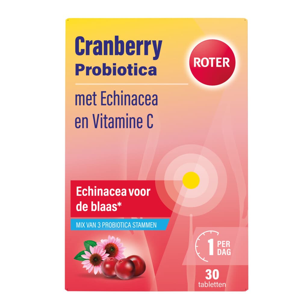 2+2 gratis: Roter Cranberry&Probiotica 30 capsules