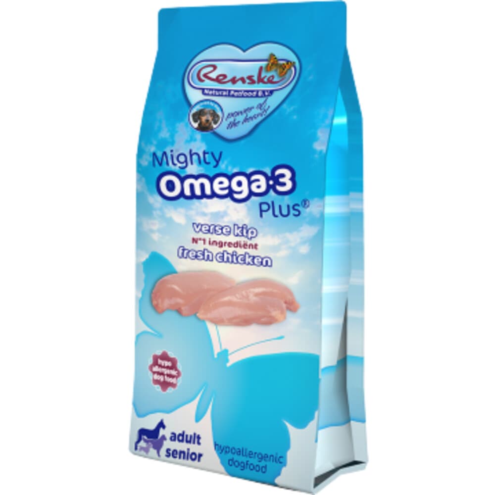 Renske Mighty Omega-3 Plus Hondenvoer Kip 600 gr