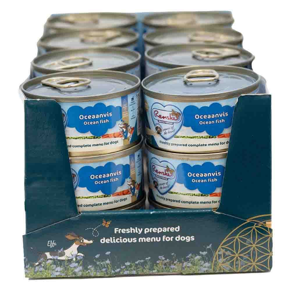 24x Renske Vers Gestoomd Complete Menu Hondenvoer Nat Oceaanvis 95 gr