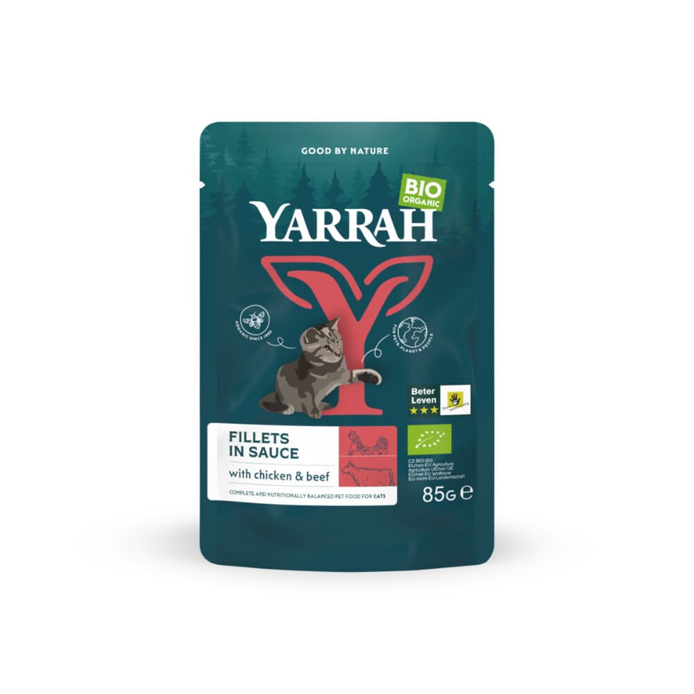 14x Yarrah Bio Kattenvoer Rund 85 gr
