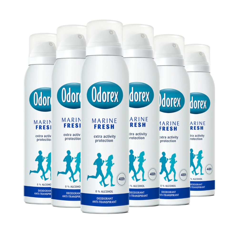 6x Odorex Deodorant Spray Marine Fresh 150 ml