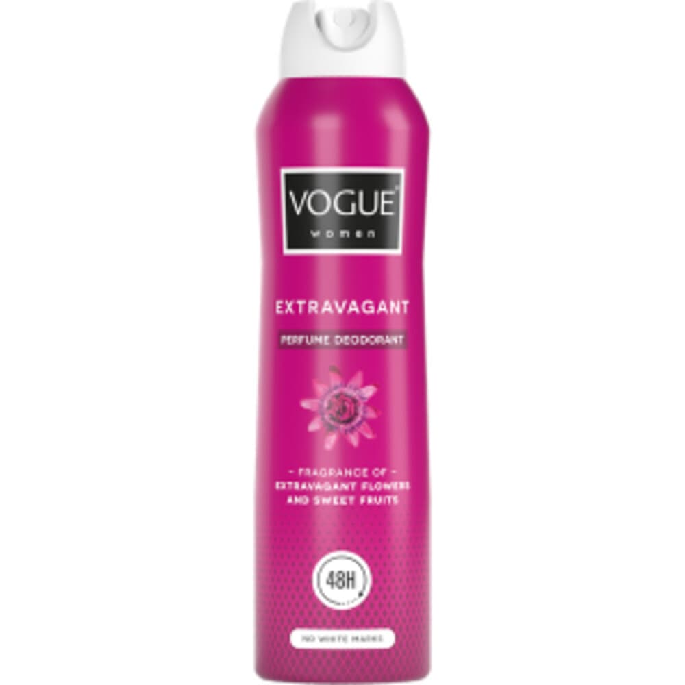 3x Vogue Extravagant Parfum Deodorant 150 ml