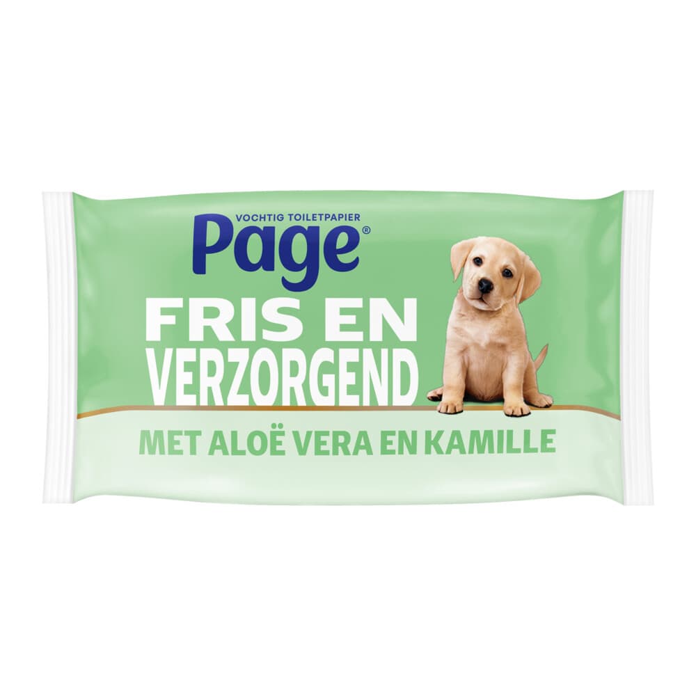 2e halve prijs: Page Vochtig Toiletpapier Aloe Vera 38 stuks