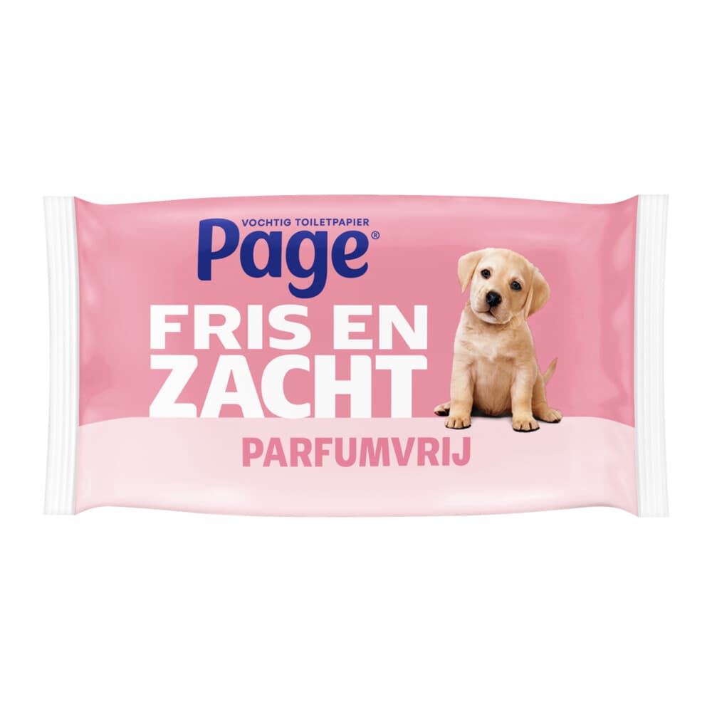 2e halve prijs: Page Vochtig Toiletpapier Sensitive 38 stuks