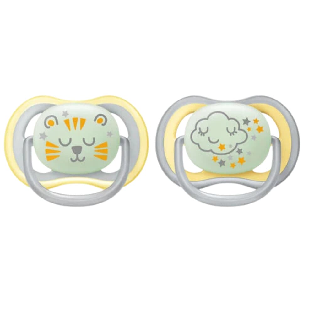 Philips Avent Fopspeen Ultra Air Nighttime 18+ mnd Glow in the Dark 2 stuks