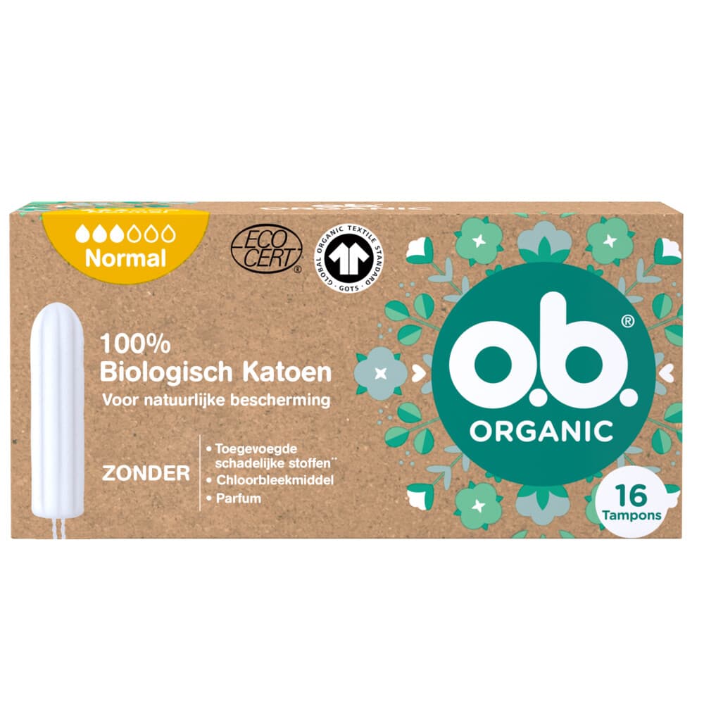 3x OB Organic Cotton Normaal 16 stuks