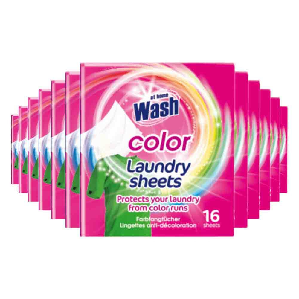 12x At Home Wasdoekjes Gekleurde Was 16 stuks