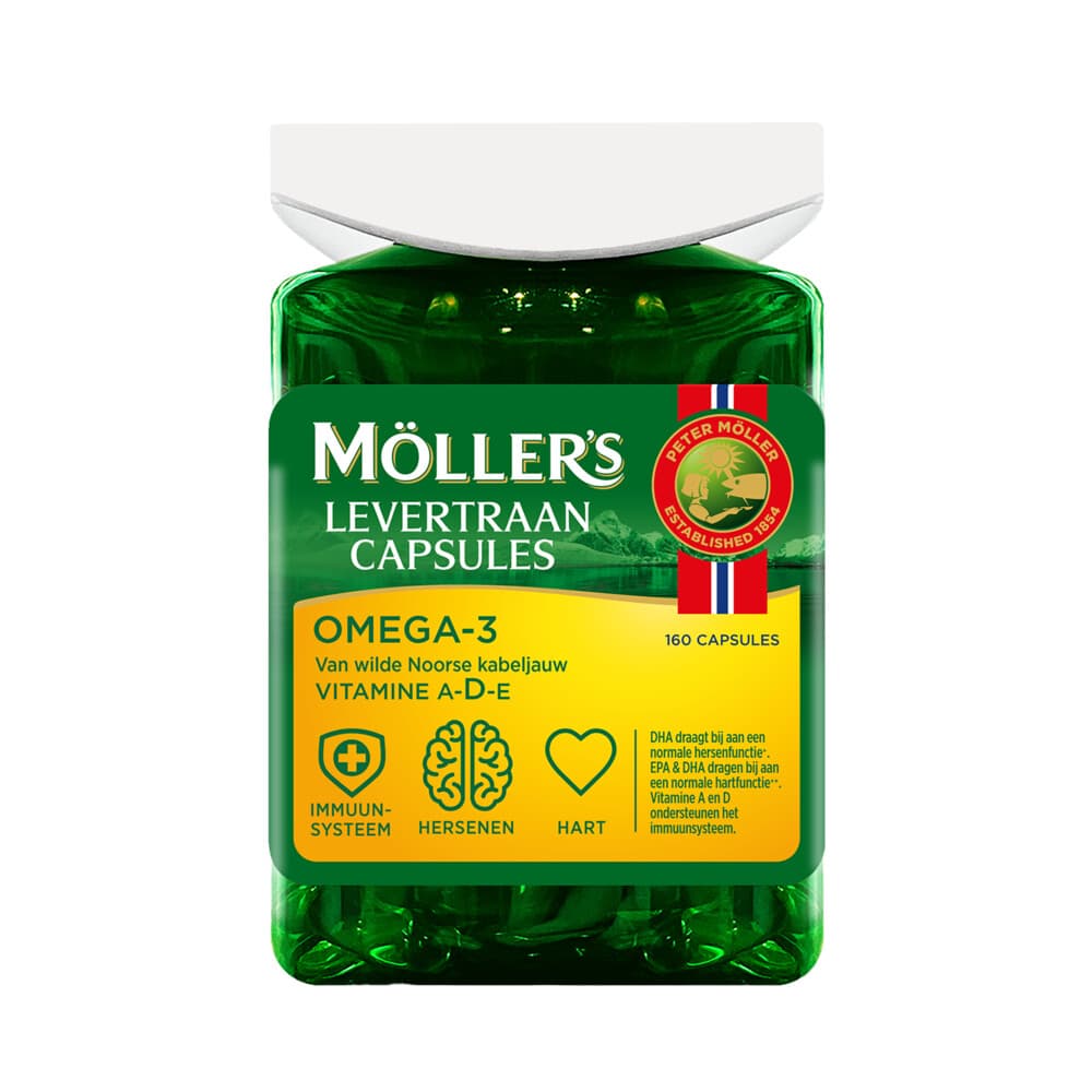 Gratis Verzending: 2x Mollers Levertraan 160 capsules