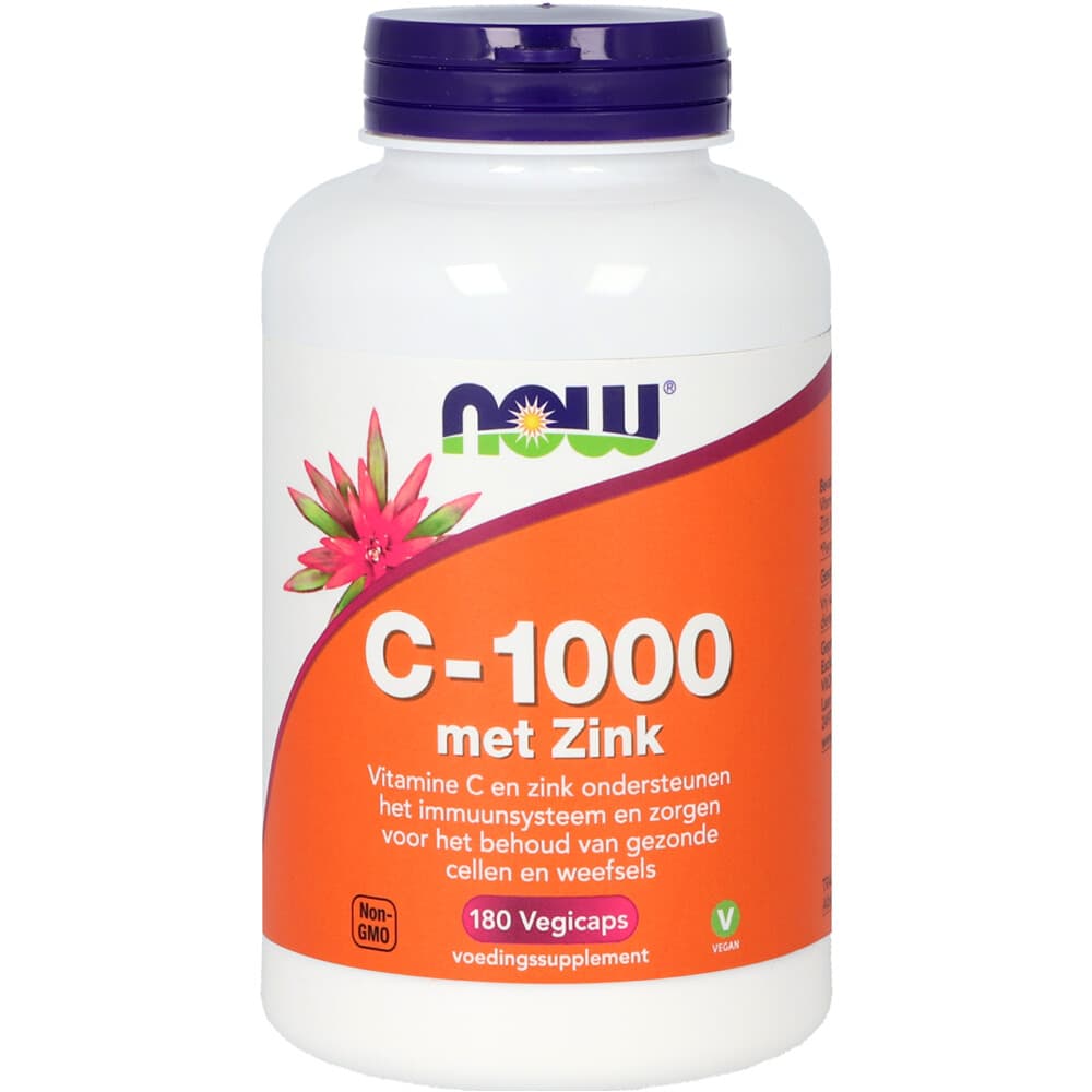 Gratis Verzending: 2x NOW C-1000 met Zink 180 capsules