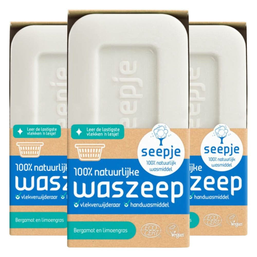 3x Seepje Waszeep Blok 120 gr