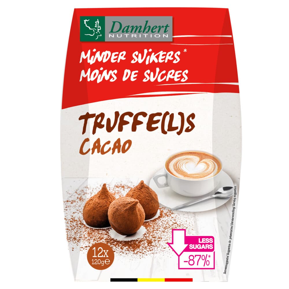 3x Damhert Truffels Minder Suiker 120 gr