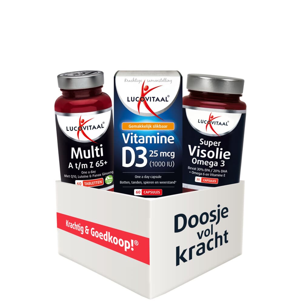 Gratis Verzending: Lucovitaal Voordeelbox Vitaal 65+ 3 stuks