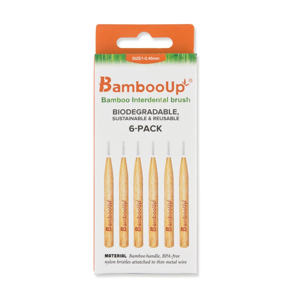 12x BambooUp Bamboo Interdentale Borstels 0,45mm 6 stuks