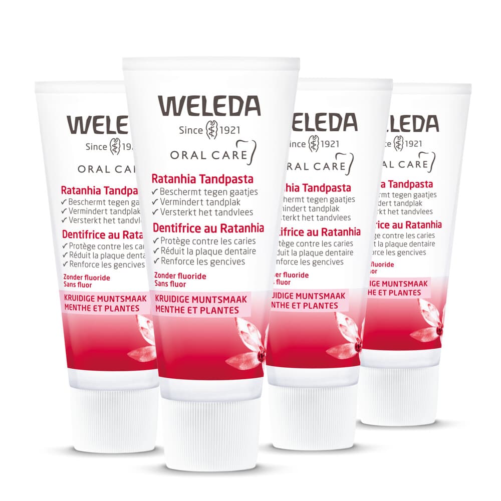4x WELEDA Tandpasta Ratanhia 75 ml