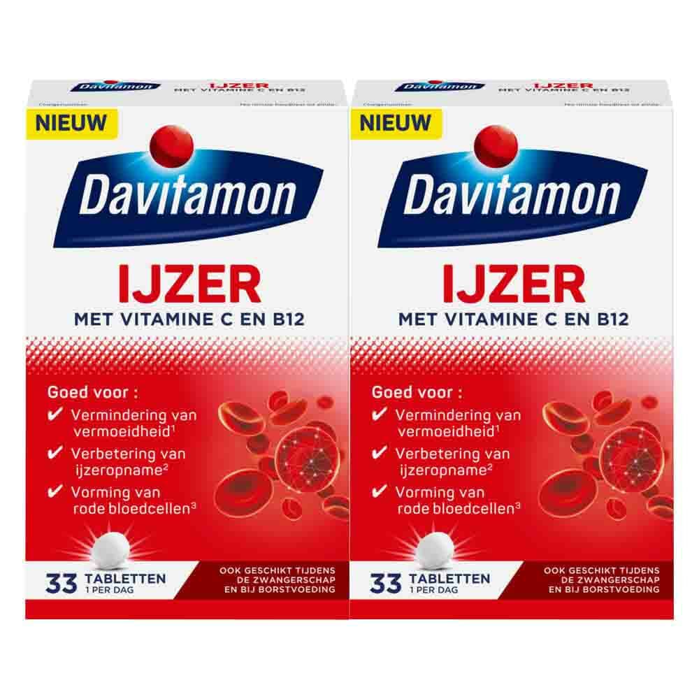 Gratis Verzending: 2x Davitamon IJzer Met Vitamine B12 33 tabletten