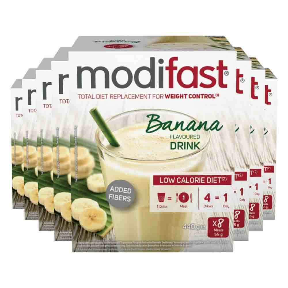 8x Modifast Intensive Milkshake Banaan 8 x 55 gr
