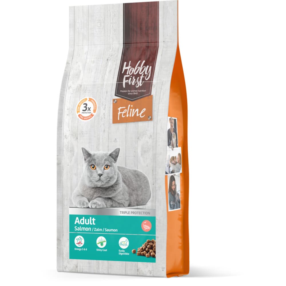 4x HobbyFirst Feline Adult Zalm 1,5 kg