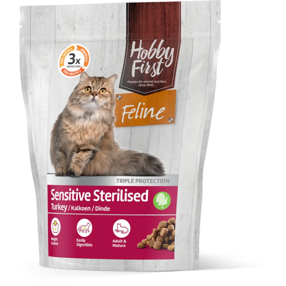 HobbyFirst Feline Sensitive Sterilised Kalkoen 800 gr