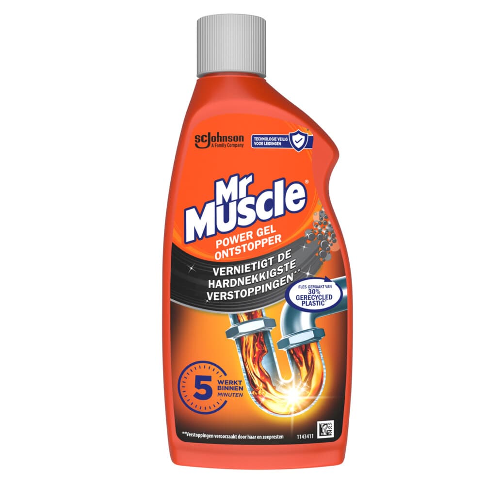 4x Mr. Muscle Power Gel Ontstopper 500 ml