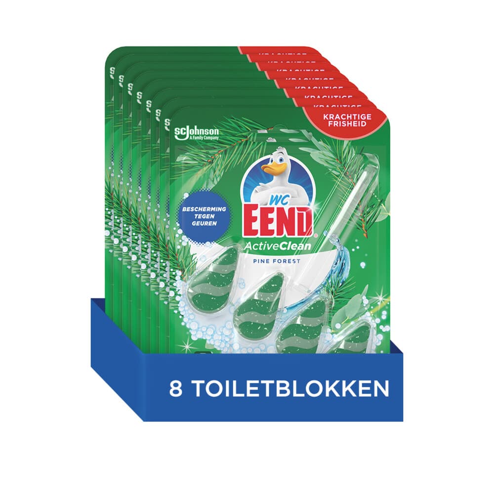 8x WC Eend Toiletblok Active Pine Forest 38 gr