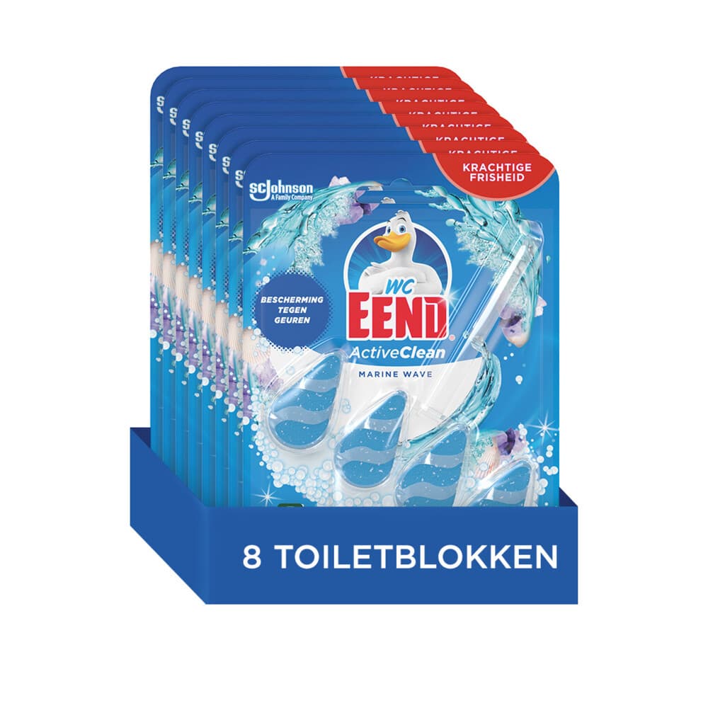 8x WC Eend Toiletblok Active Clean Marine 38 gr