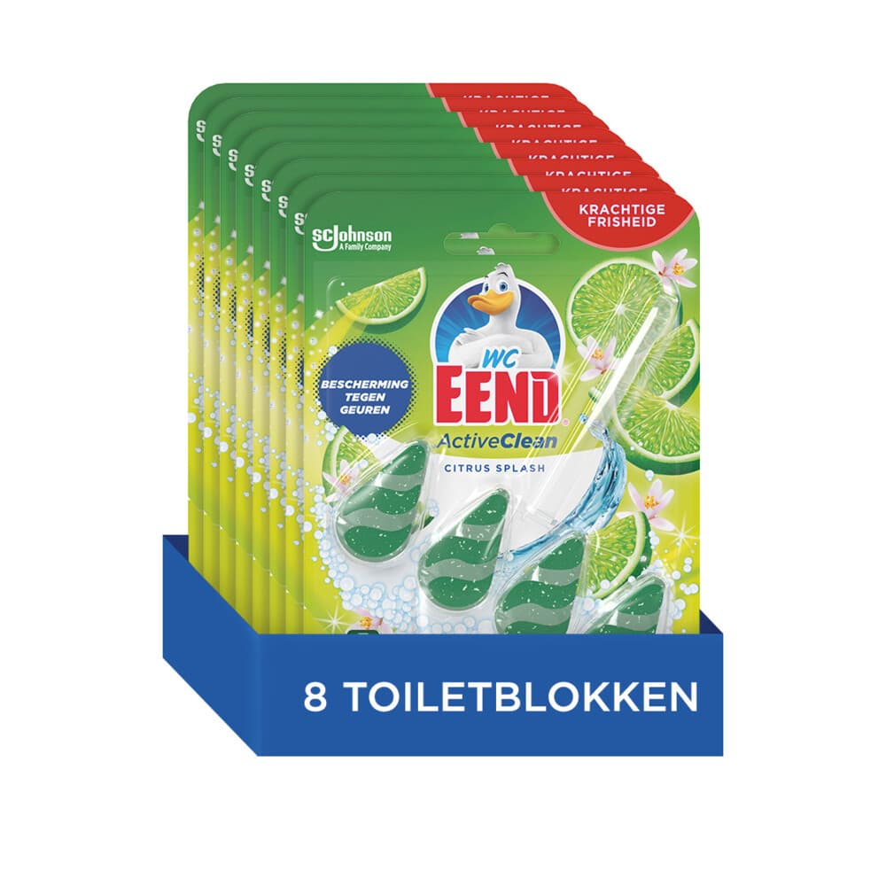 8x WC Eend Toiletblok Active Clean Citrus 38 gr
