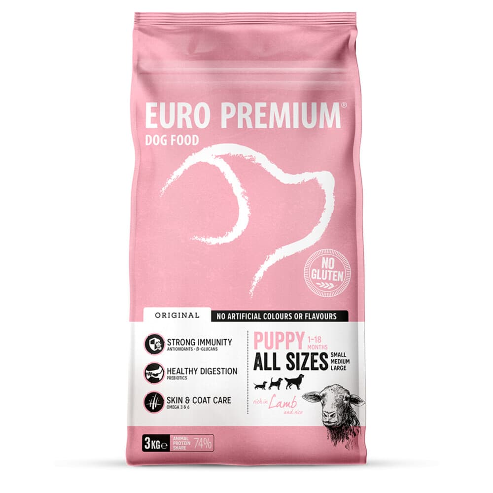 Euro-Premium Puppy Lam - Rijst 3 kg