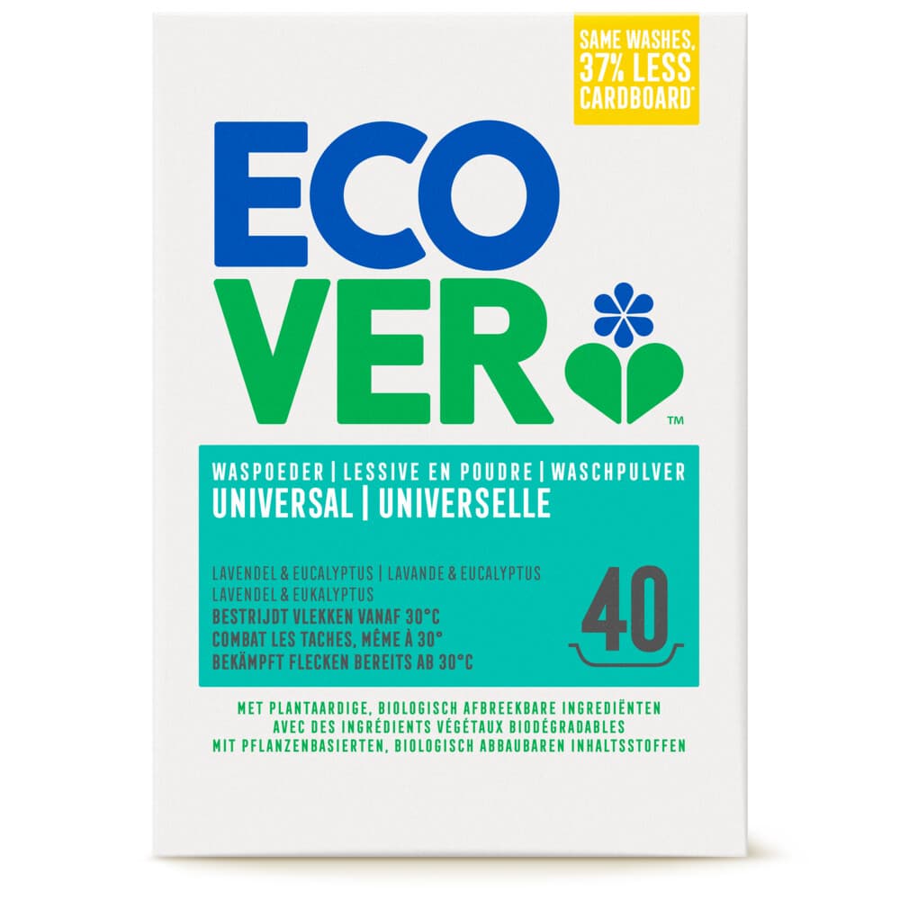 Ecover Waspoeder Universal 40 Wasbeurten 3 kg