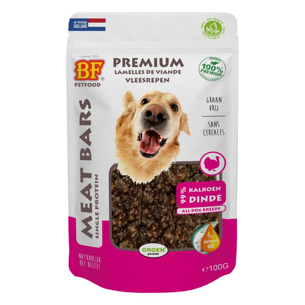 BF Petfood Meat Bars Kalkoen 100 gr