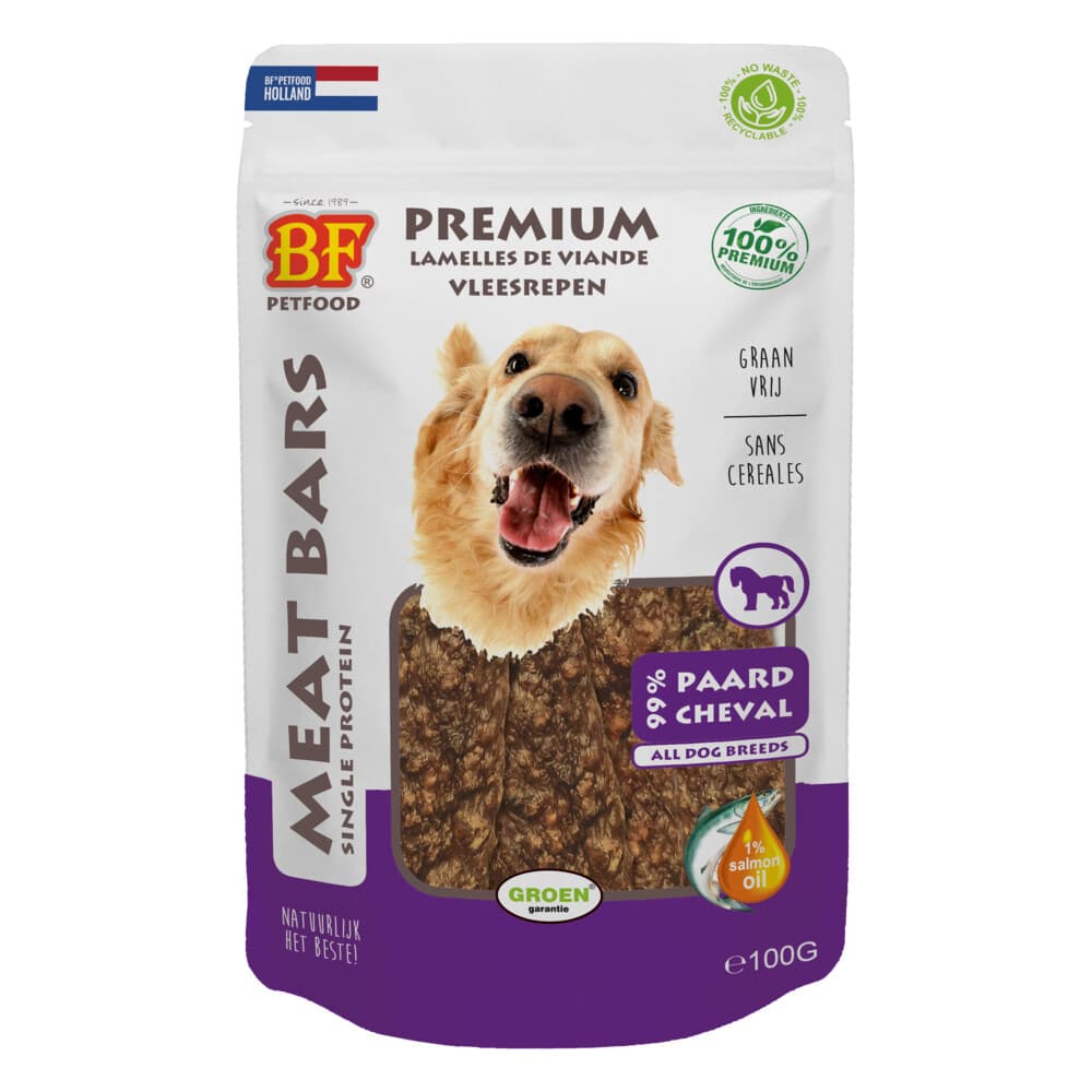 BF Petfood Meat Bars Paard 100 gr