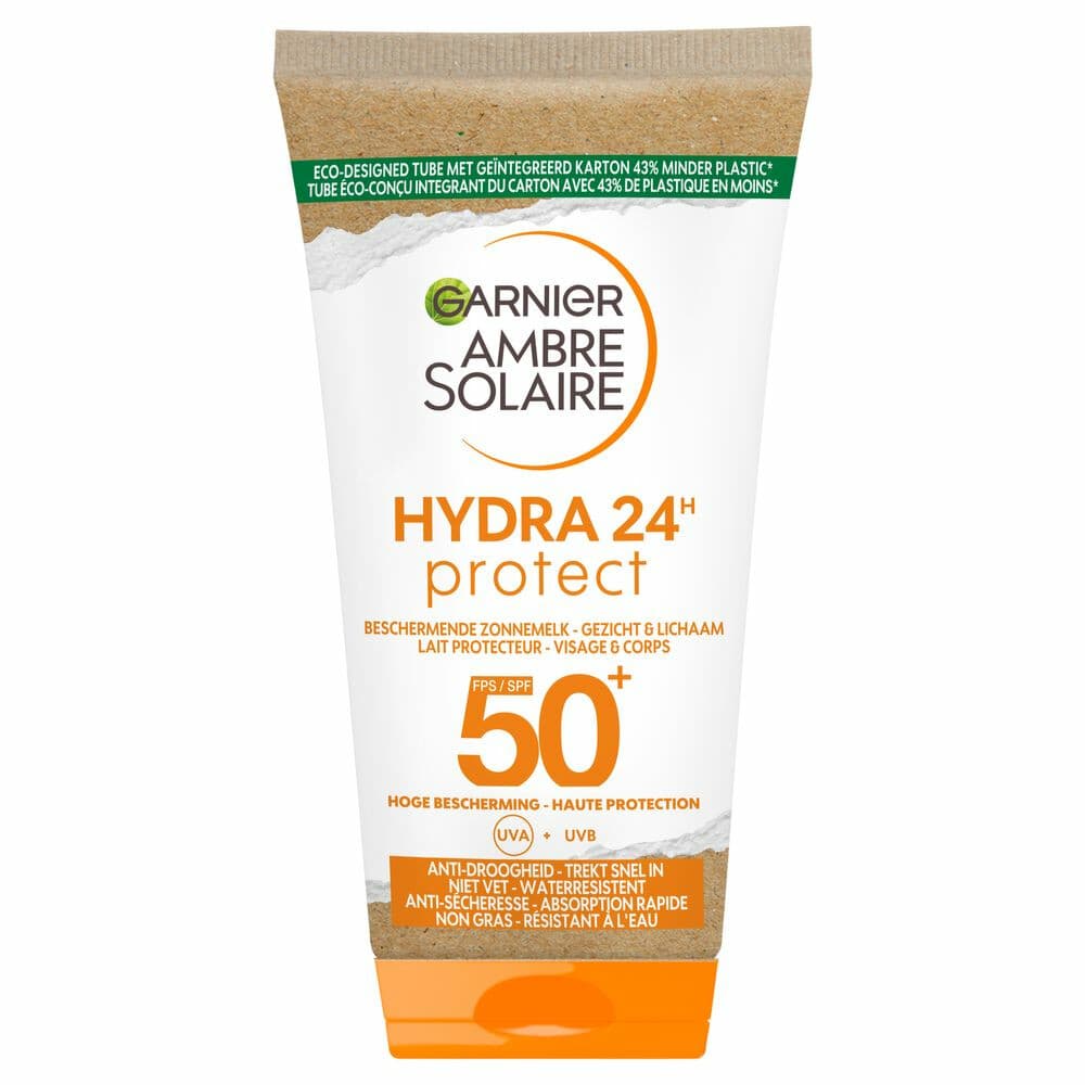 2x Garnier Ambre Solaire Hydra 24 Zonnebrandmelk SPF 50 Reisformaat 50 ml