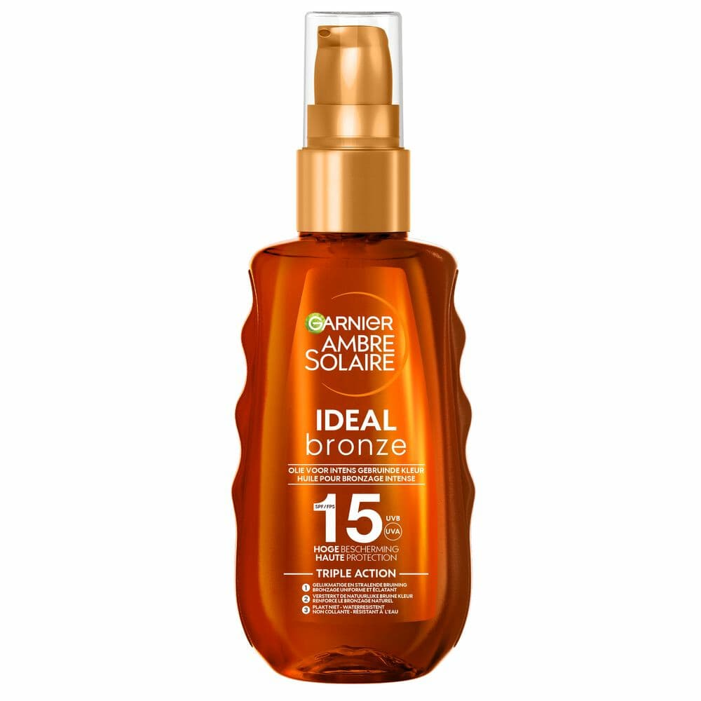 6x Garnier Ambre Solaire Ideal Bronze Beschermende Zonneolie SPF 15 150 ml