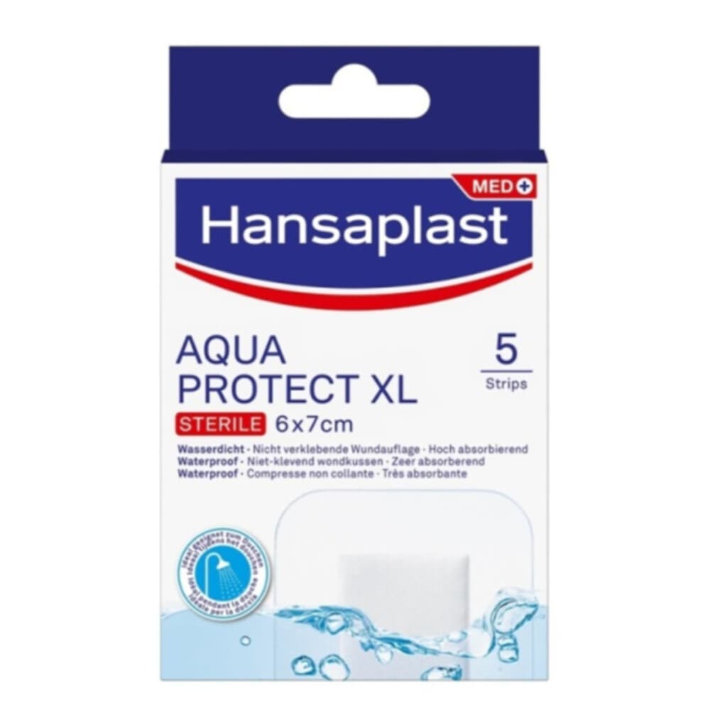 2e halve prijs: Hansaplast Antibacterieel Aqua Protect XL 5 stuks