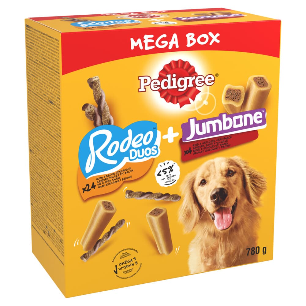 Pedigree Megabox Hondensnacks Rodeo en Jumbone 780 gr
