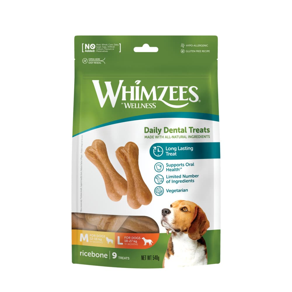 Whimzees Rice Bone Voordeelverpakking 9 stuks
