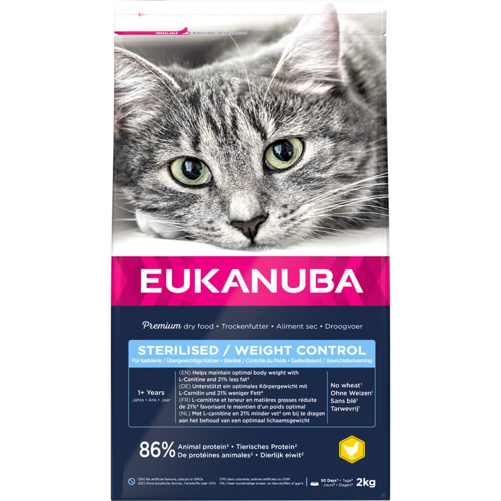 Eukanuba Adult Sterilised Weight Control Kattenvoer 2 kg