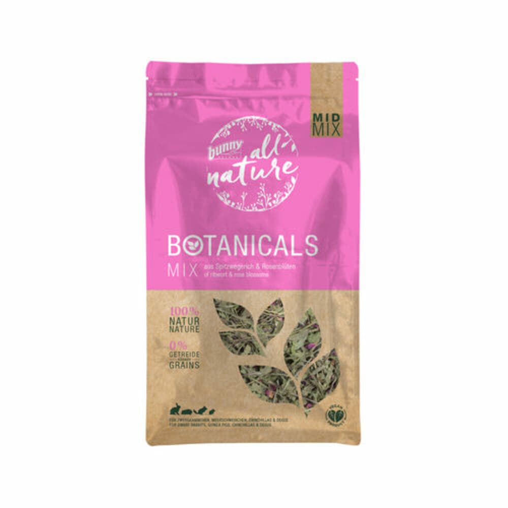 Bunny Nature Botanicals Konijnensnack Weegbree - Rozenbloesem 120 gr