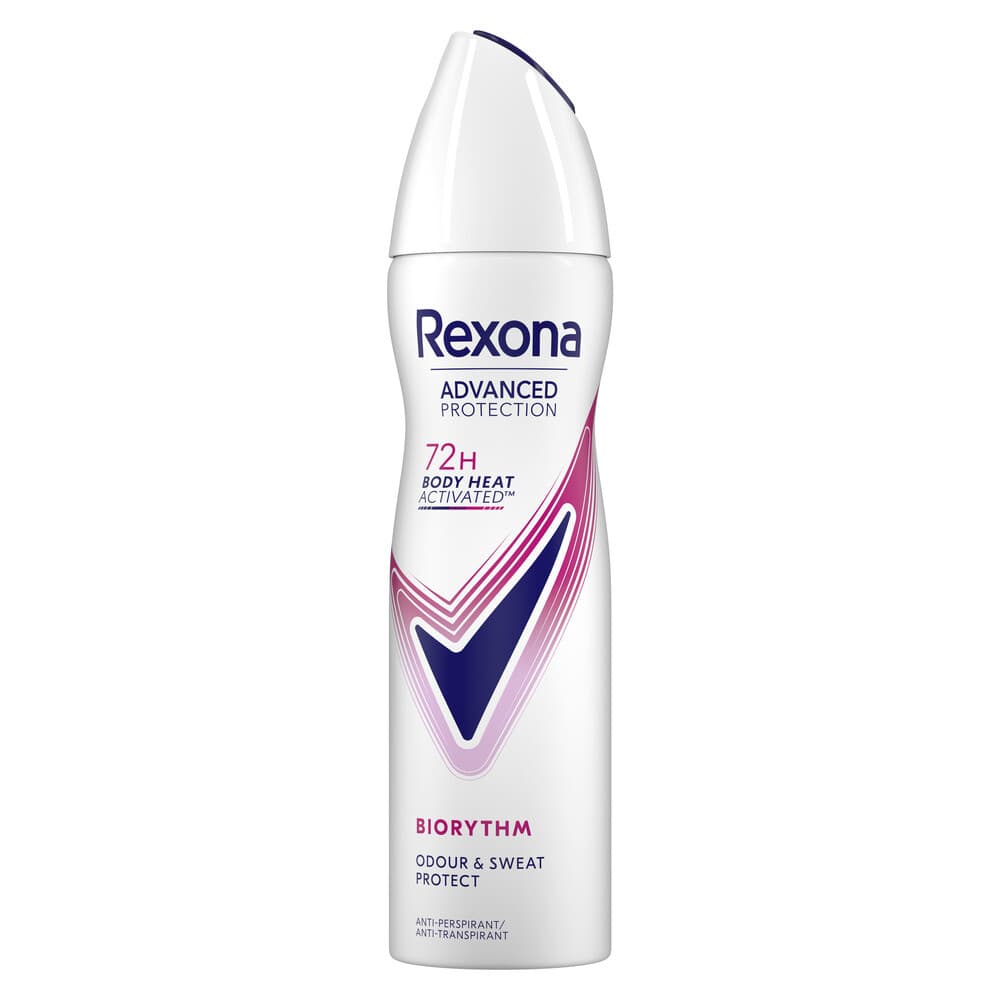 2+1 gratis: Rexona Deodorant Spray Advanced Protection Ultra Dry Biorythm 150 ml