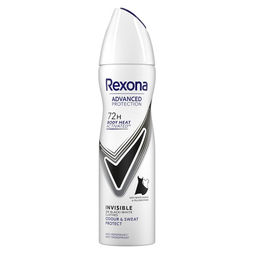 2+1 gratis: Rexona Deodorant Spray Advanced Protection Invisible 150 ml