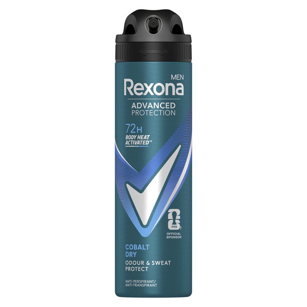 2+1 gratis: Rexona Men Deodorant Spray Advanced Protection Cobalt Dry 150 ml