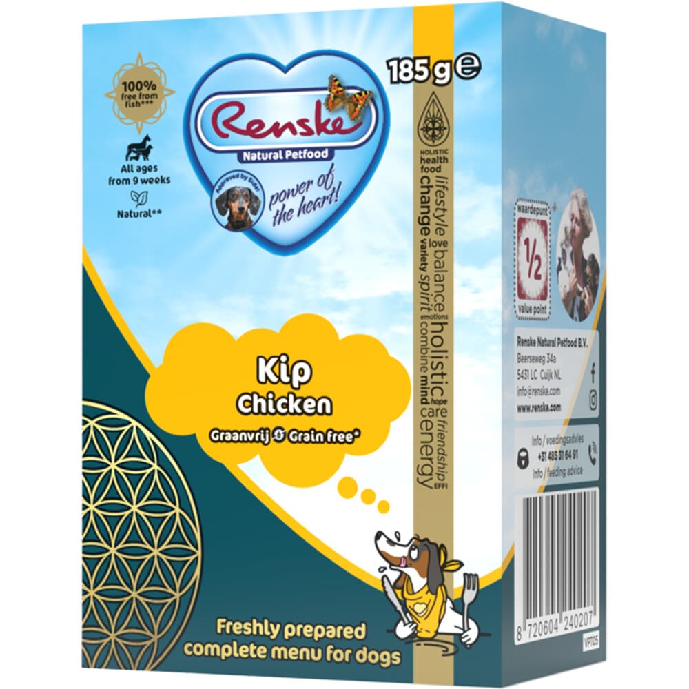 Renske Vers Graanvrij Tetra Hondenvoer Nat Kip 185 gr