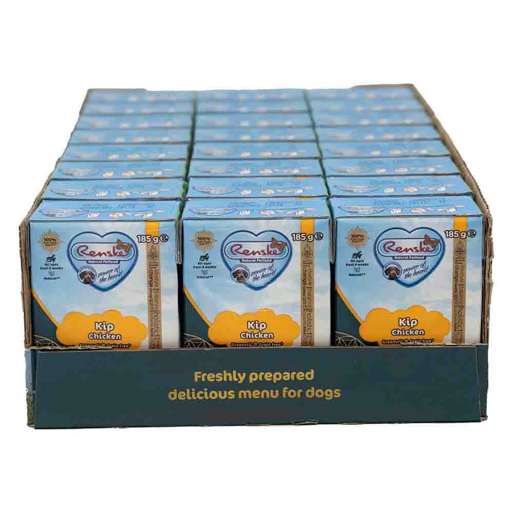 24x Renske Vers Graanvrij Tetra Hondenvoer Nat Kip 185 gr