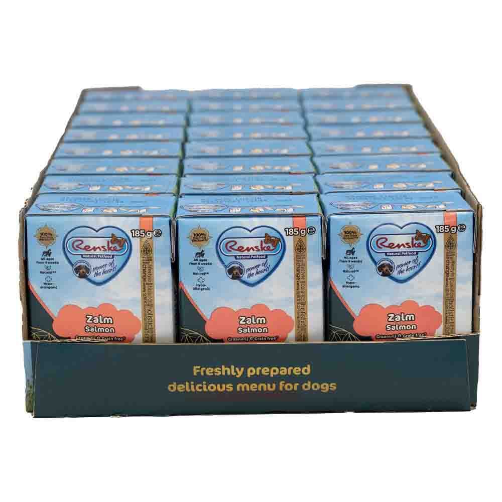 24x Renske Vers Graanvrij Tetra Hondenvoer Nat Zalm 185 gr
