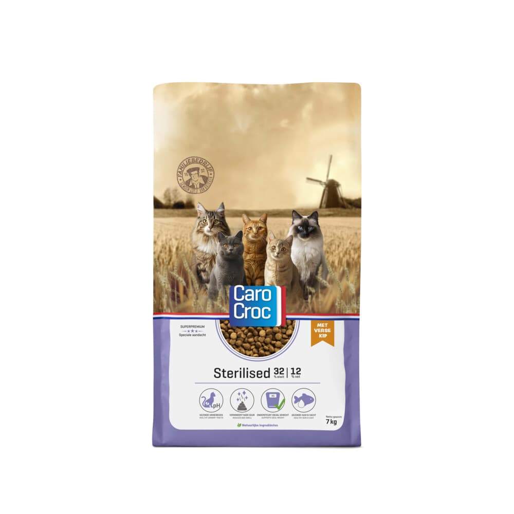 CaroCroc Kattenvoer Droog Sterilised 7 kg