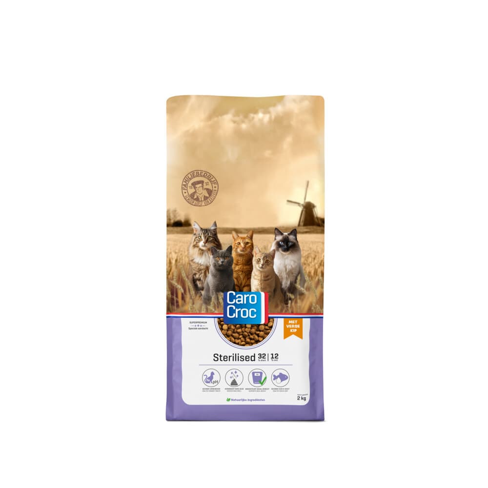 CaroCroc Kattenvoer Droog Sterilised 2 kg